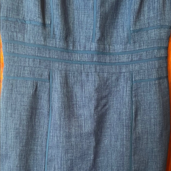 Blue Sleeveless Shift Dress - Picture 2 of 4